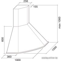 Кухонная вытяжка Falmec Futura Design 100 600 м3/ч (нержавеющая сталь)