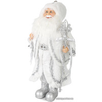 Статуэтка Maxitoys Дед Мороз в длинной серебряной шубке со снежинкой и посохом MT-21832-45