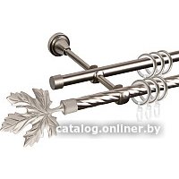 Карниз для штор АС ФОРОС Grace D16K/16Г + наконечники Клен (1.8м, сатин)