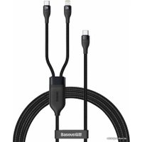 Кабель Baseus CA1T2-F01 USB Type-C - USB Type-C - Lightning (1.2 м, черный)