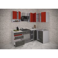 Готовая кухня ИволандТрейд Красная 150 см угловая