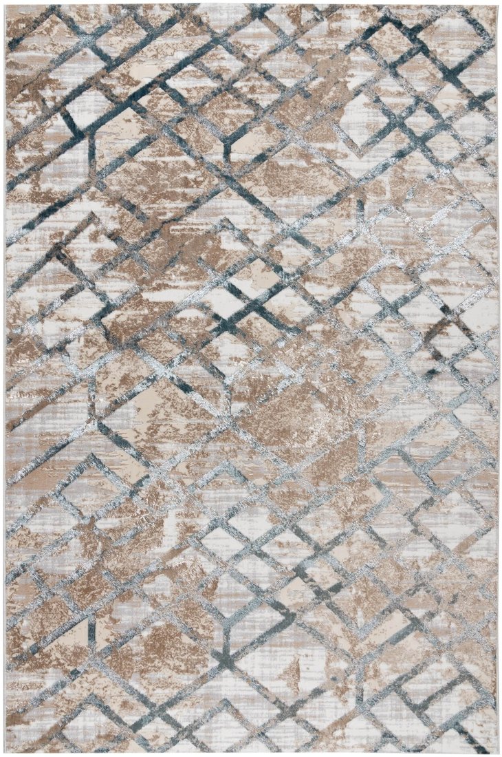 

Ковер для жилой комнаты Radjab Carpet Бьянка Прямоугольник K551B 7626RK-B (3x5, Cream Shirink/Blue Fdy)