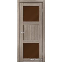Межкомнатная дверь MDF-Techno Dominika 805 80x200 (дуб дымчатый, стекло лакобель коричневый)