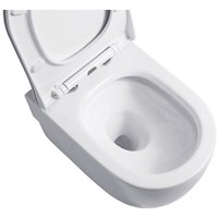 Унитаз подвесной Roxen Porto в комплекте с инсталляцией StounFix Dual Fresh 6 в 1 968445 (кнопка: сатин)