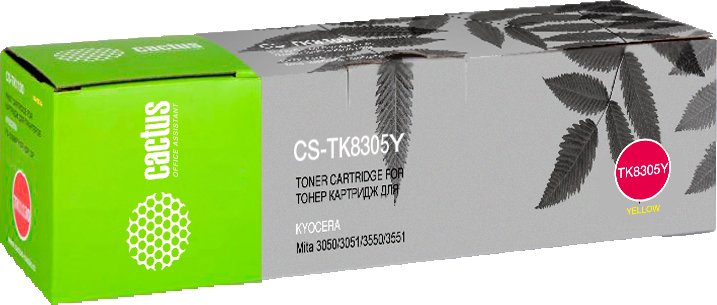 

Картридж CACTUS CS-TK8305Y (аналог Kyocera TK-8305Y)