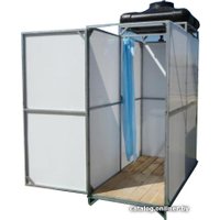 Душевая кабина для дачи с баком Импласт Летний душ с тамбуром 200 л.