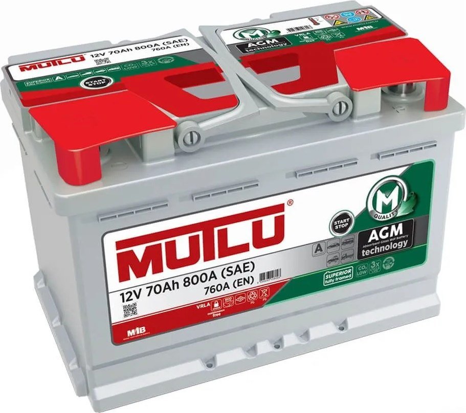 

Автомобильный аккумулятор Mutlu AGM R+ (70 А·ч)