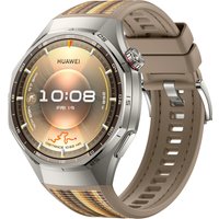 Умные часы Huawei Watch GT 6 Pro 46 мм (серебристый, с коричневым плетеным ремешком, международная версия)