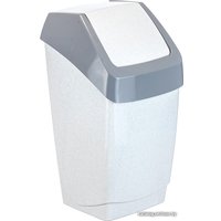 Мусорное ведро Idea Хапс 15 л (белый мрамор/серый)
