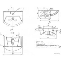 Умывальник Dreja Альфа 55 55x43 [195452]