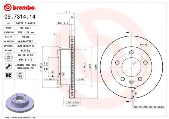 

Brembo 09731414