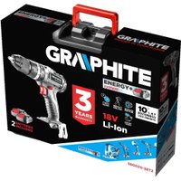 Ударная дрель-шуруповерт GRAPHITE 58G020-SET2 (с 2-мя АКБ, кейс)