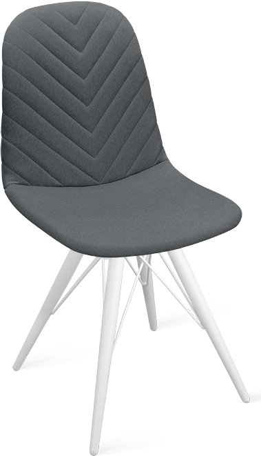 

Стул Трия Шерри К3 (белый матовый/микровелюр Jercy Graphite)