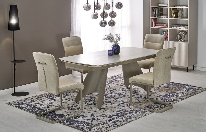 Кухонный стол Halmar Salix 180-260/90/76 (травертин/кашемир)