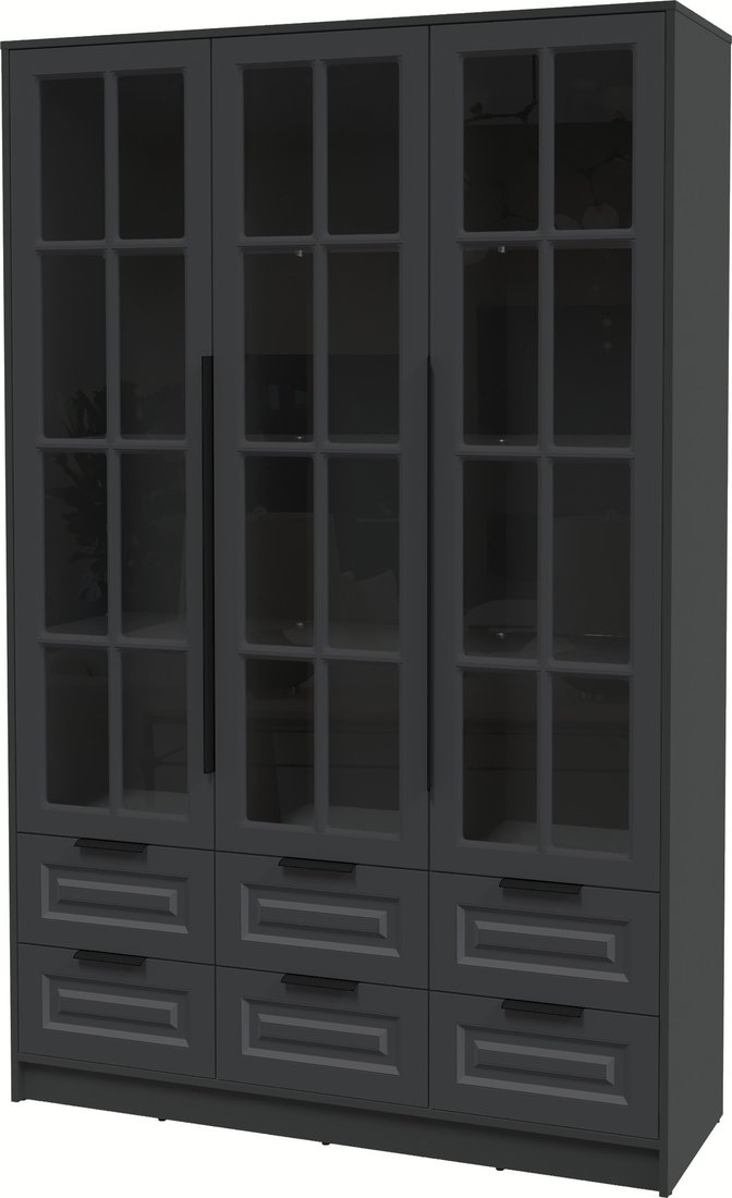 

Шкаф-витрина Интерлиния Концепт КТ-ШВ3 Деко (антрацит/пепел)