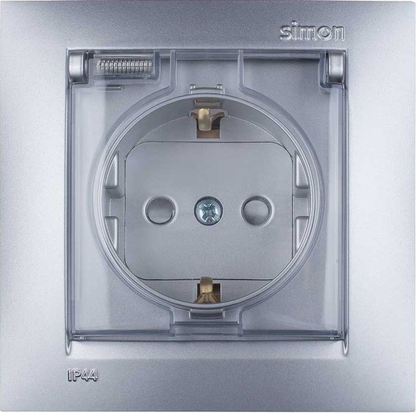 

Розетка Simon 1590450-033 (алюминий)