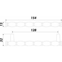 Ручка мебельная Boyard Staccato RS449BAZ.4/128