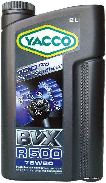 Трансмиссионное масло Yacco BVX R 500 75W-80 2л