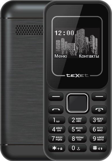 

Кнопочный телефон TeXet TM-120 (черный)