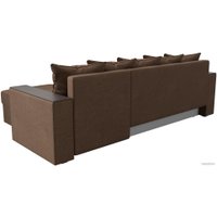 Угловой диван Лига диванов Дубай лайт правый 114190 (рогожка коричневый)