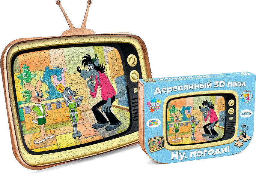 

Пазл Eco-Wood-Art Союзмультфильм Ну, погоди! (упаковка трансформер)