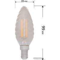 Светодиодная лампочка Rexant Витая свеча LCW35 7.5Вт E14 600Лм 2400K теплый свет 604-119