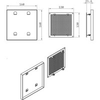 Вентиляционная решетка Народны майстар Диф-Квадро-Б (белый)