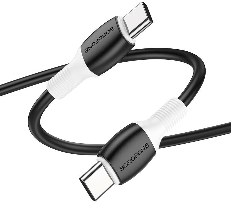 

Кабель Borofone BX84 60W USB Type-C - USB Type-C (1 м, черный)