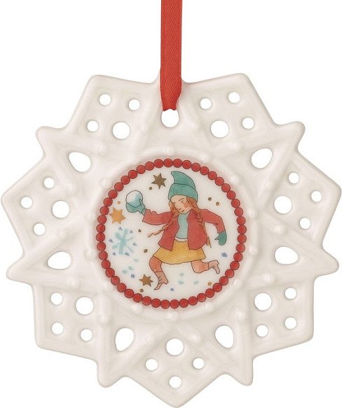 

Елочная игрушка Hutschenreuther Christmas Games Девочка в шапке со снежком 02248-727506-27618