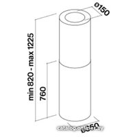 Кухонная вытяжка Falmec Polar/Black Design Island 35 800 м3/ч (черный) в Пинске