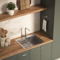 Кухонная мойка Basic CL DS Decor 60x50 (сатин, коландер, дозатор)