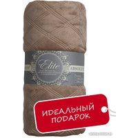 Плед Tex Republic Elite Клетка Фланель Евро 93382 (коричневый)