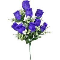 Искусственный букет KlrBy Розы с добавками СН16чернильный