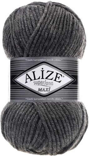 Alize Superlana maxi 182 (100 м, графит)