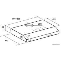 Кухонная вытяжка Ciarko ZRC 60 Slim (белый)