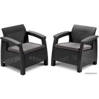 Набор садовой мебели Keter Corfu Rest Set 241725 (графит)