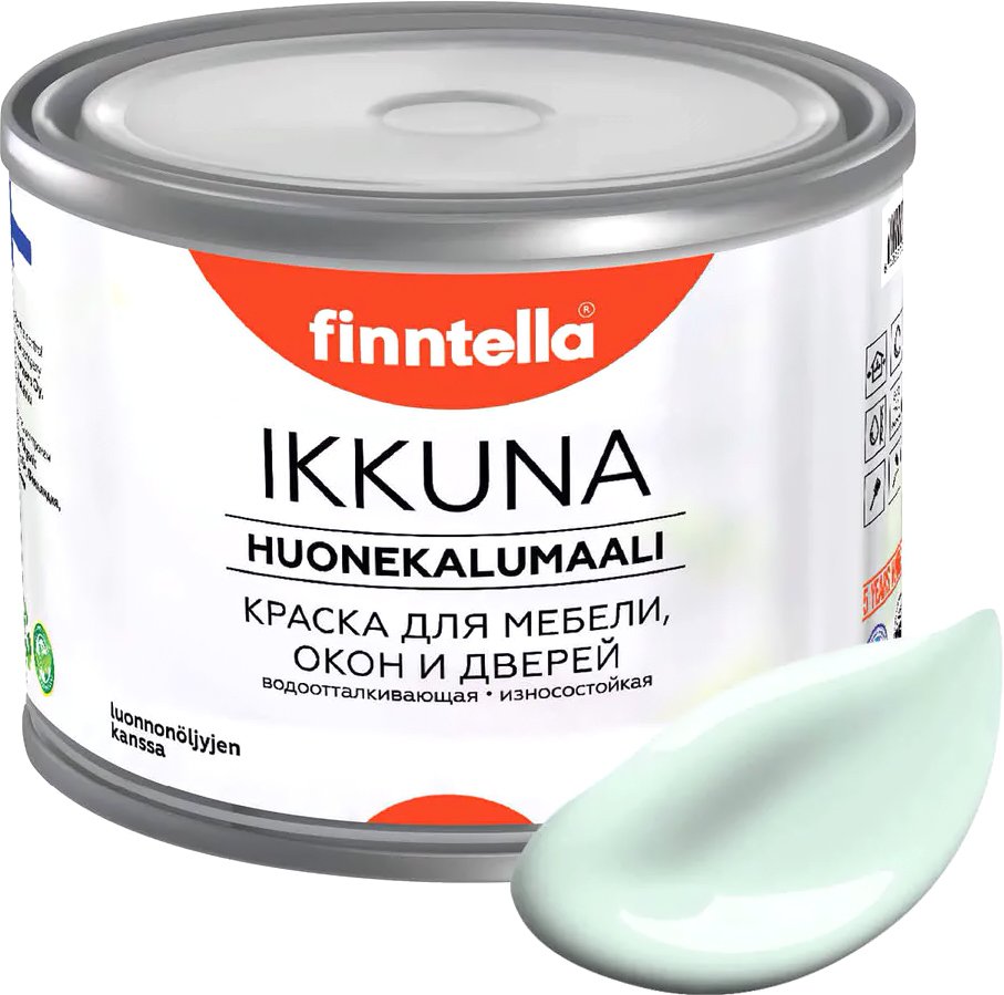 

Краска Finntella Ikkuna Lintu F-34-1-1-FL040 0.9 л (бледно-бирюзовый)