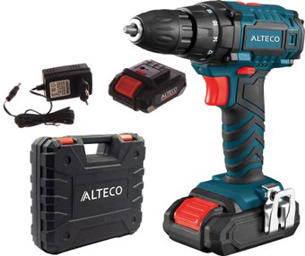 Дрель-шуруповерт Alteco CD 1610 Li X2 33504 (с 2-мя АКБ, кейс)