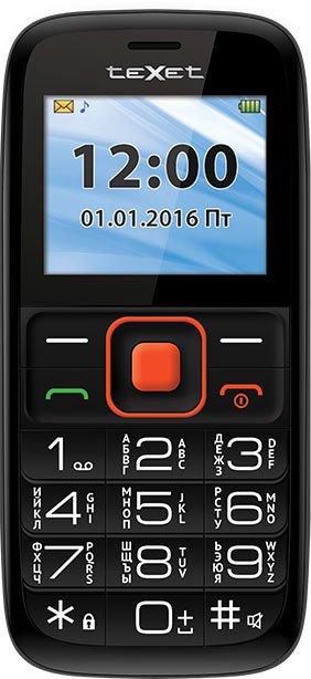 

Телефон TeXet TM-B117 Black/Orange
