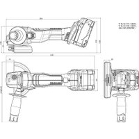 Угловая шлифмашина Metabo W 18 L BL 9-125 602374840 (без АКБ, кейс)