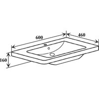  Runo Тумба с умывальником Тоскана 60 + Никсон 60 (подвесная, белый)