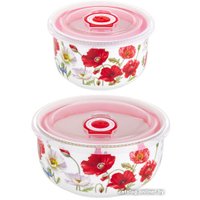 Набор салатников Elan Gallery Маки 420500