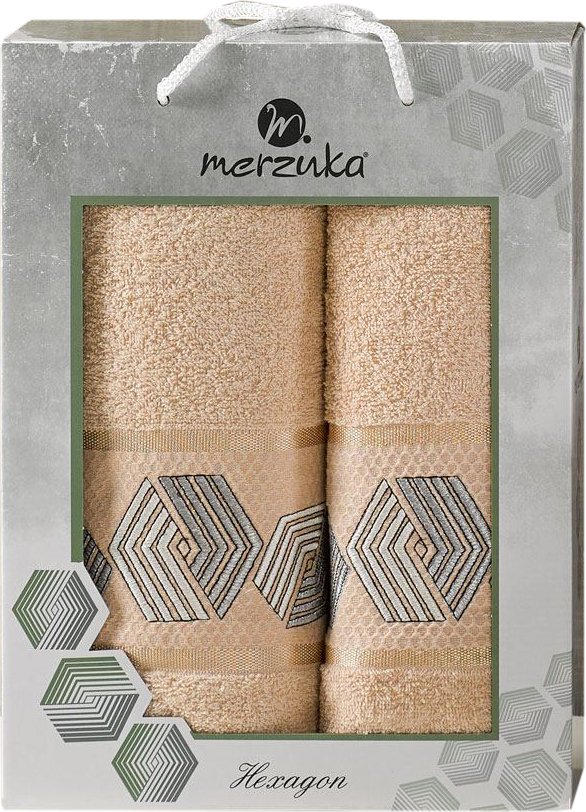 

Набор полотенец Merzuka Hexagon 50x90/70х140 11286 (бежевый)