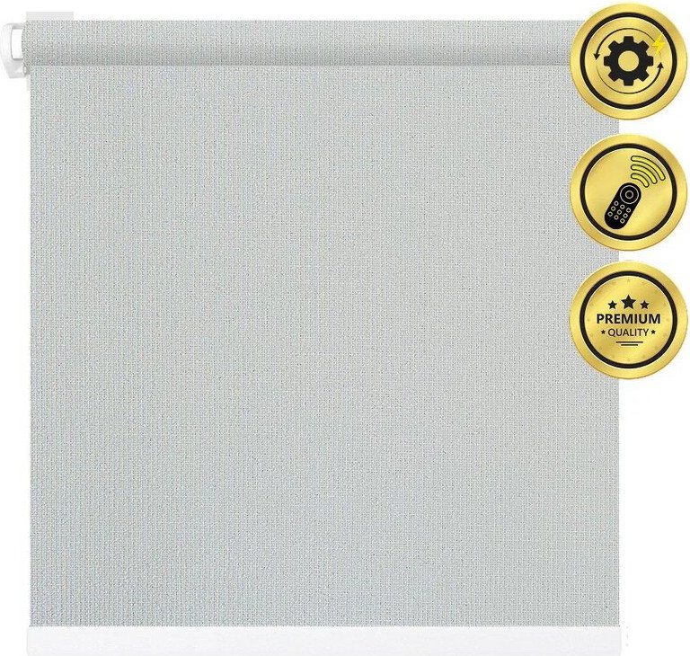 

Рулонная электроштора НеоФьюжен Эден 200 230х200 правая (серый, белая фурнитура)