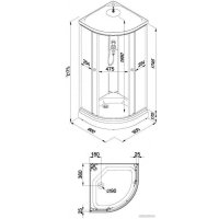 Душевая кабина Maroni Air SR80L-GLS-DN4 Щ0000051354