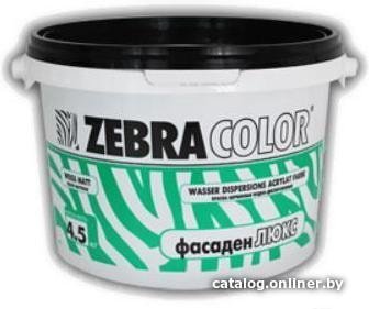 Краска Zebracolor Фасаден Люкс 7.5кг (белый)