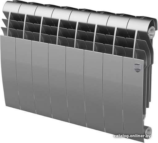 Биметаллический радиатор Royal Thermo BiLiner 350 Silver Satin (8 секций)