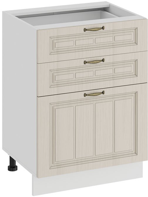 

Шкаф напольный Трия Лина 1Н6Я3 (белый/крем)