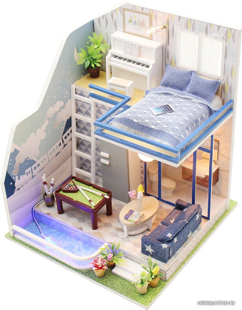 Румбокс Hobby Day DIY Mini House Неоновый лофт (M042)