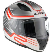 Мотошлем LS2 FF353 Rapid 2 Circuit (XL, белый/красный)